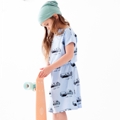 Bandit Kids Click Click Slouchy Dress Pastel Blue